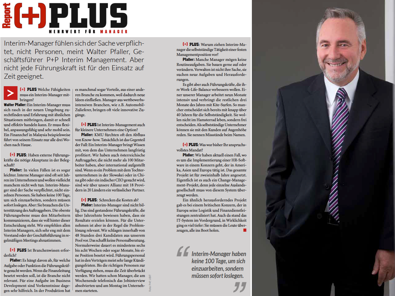 Artikel P+P Interim Management